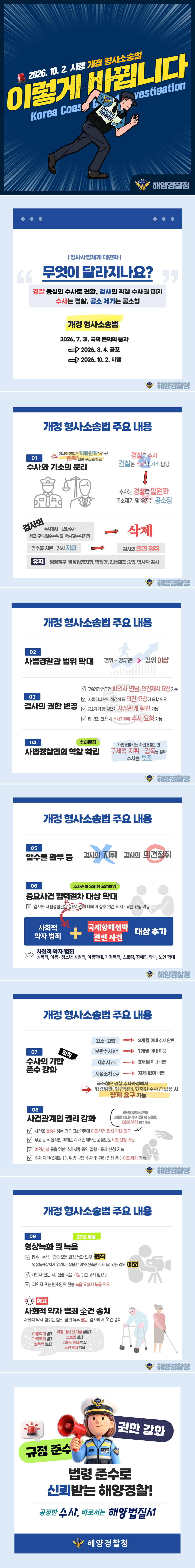 [해경청] 형사소송법 개정 카드뉴스 (합본)
