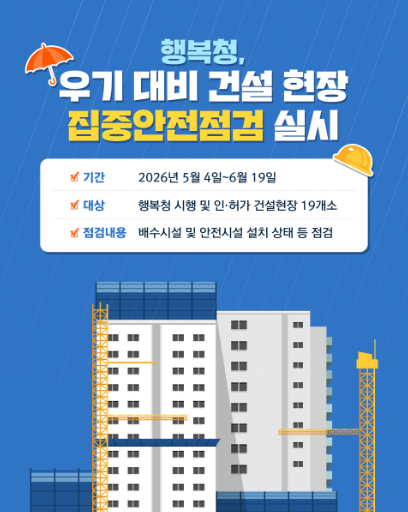 우기 대비 건설현장 집중안전점검(3-1, '26.5.6)